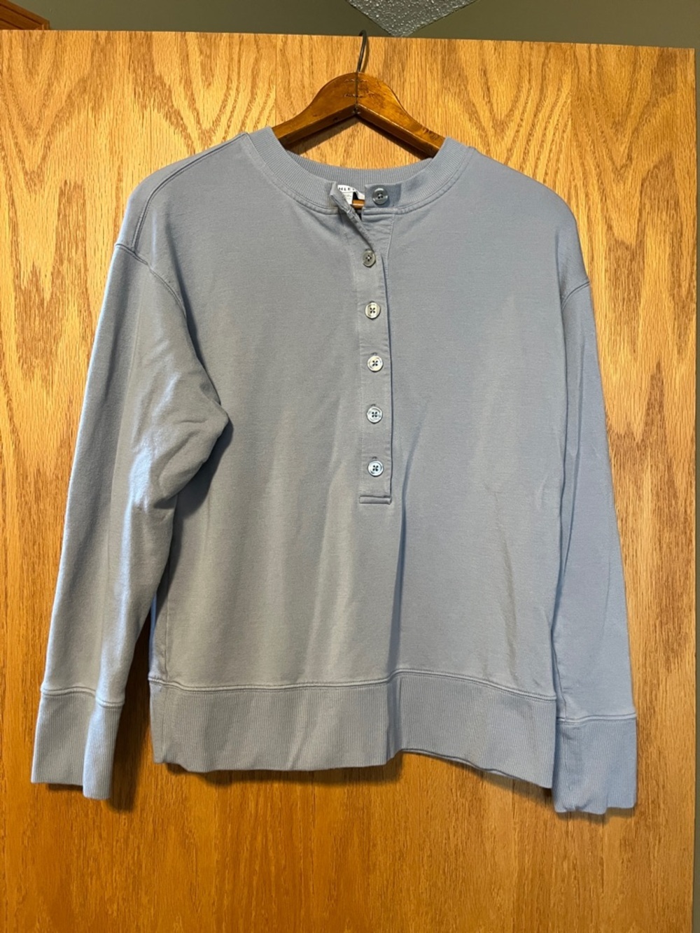 Athleta Light Periwinkle Henley Top